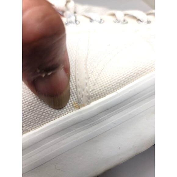 Superga Unisex White Canvas Platform Sneakers Lace-Up Casual Shoes Size M6/ W 7. - Picture 11 of 13